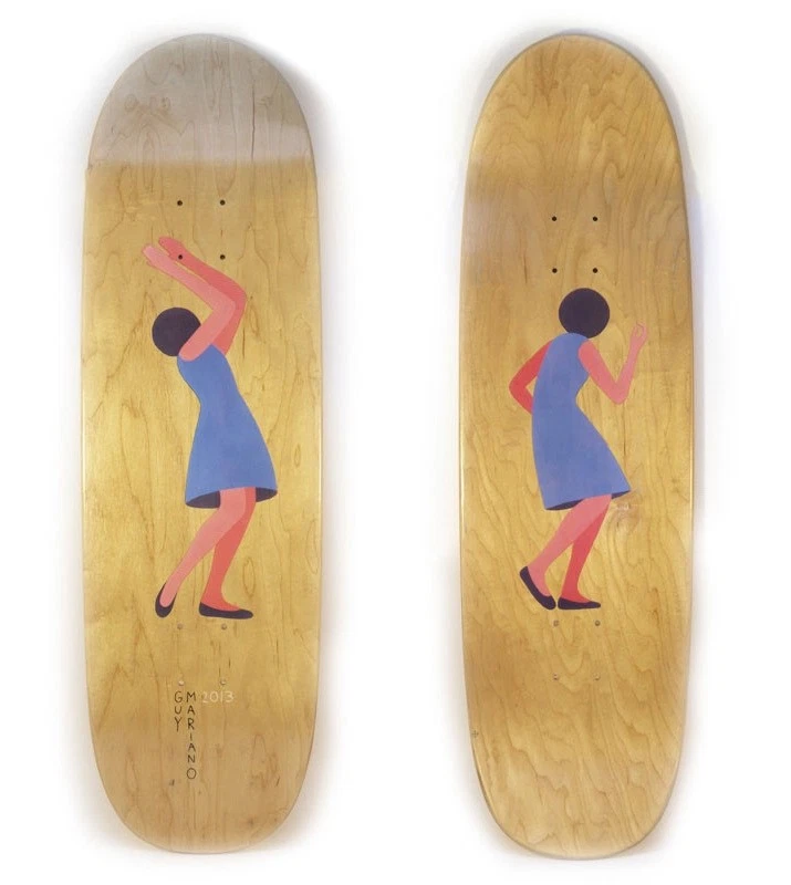 Geoff McFetridge Girl Mariano Art Dump Alumni skateboard deck 9.125