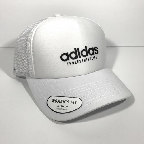 womens ADIDAS TRUCKER HAT white black 