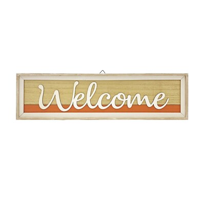 NEW - 30'' Laser Cut Painted Wooden Framed ''Welcome'' Indoors Sign