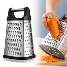 Stainless Steel Box Grater 4 Sided Cheese Grater Kitchen Food Vegetable Shredder