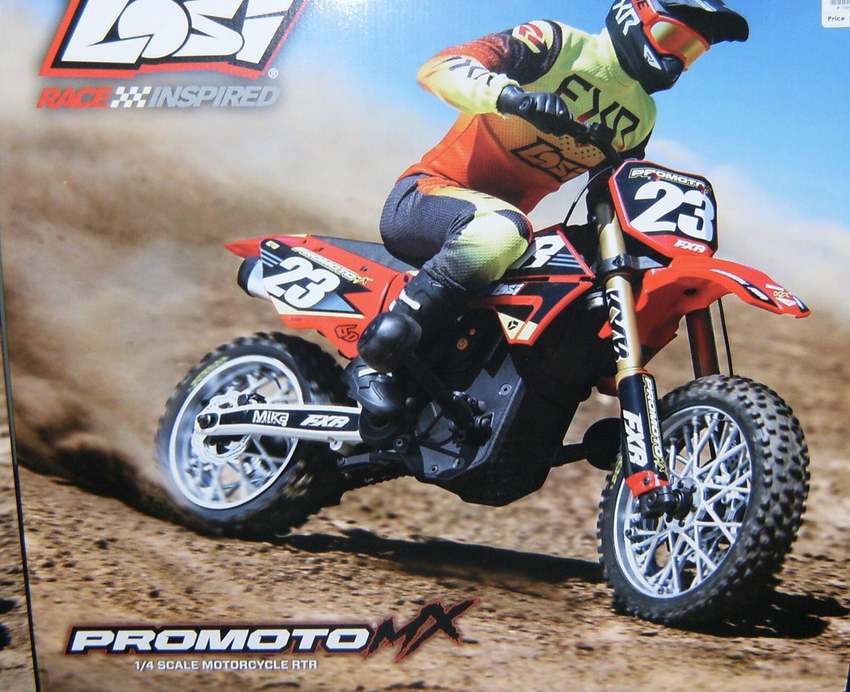 その他 Losi 1/4 bike Losi 1/4 Promoto-MX Motorcycle RTR (Club MX) LOS06000T2