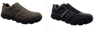 Faded Glory Men's Black Lace-up or Brown Slip-on Casual Sneakers/Shoes: 