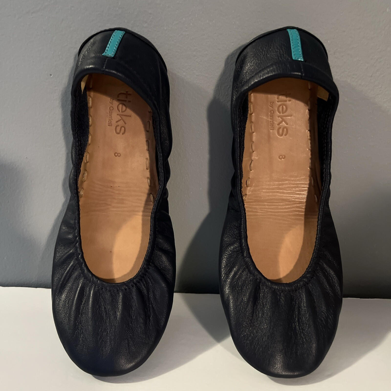 Tieks by Gavrieli Navy Blue Leather Ballet Flats Slip on sz. 8 #72