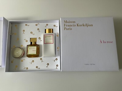 MFK A La Rose Large Set . 2.4 Oz Edp 8.5 Fl Oz Body Cream And A Candle
