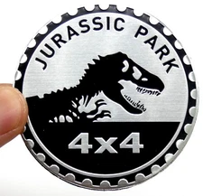 1pc Jurassic Park Rated Sticker Decal Emblem Badge Auto  4x4 Fender 6cm 2.36"