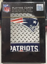New England Patriots Logo on Diamond Plate NFL Standard Size Playing Cards. FF