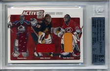2001-02 Ultimate Active 8 Triple Jersey Roy / Vernon / Barrasso 3/30 (Box DP)