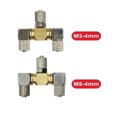 MARKENLOS Mini connettore idraulico in rame 3 vie tipo T/Y Multi Oil Way fitting per escavatore RC