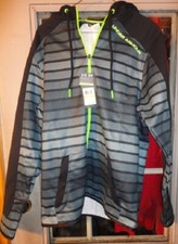 new under armour ua coldgear storm full zip hooded jacket black  grey M medium