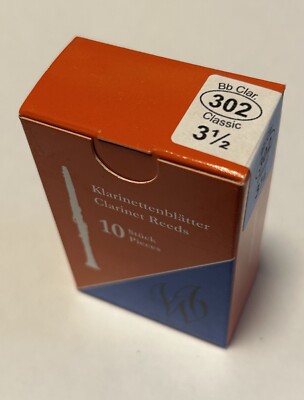 AW-Reeds Modell Nr 302 Stärke 3,5; Böhm-Klarinette, French cut, 10 Stück neu ovp