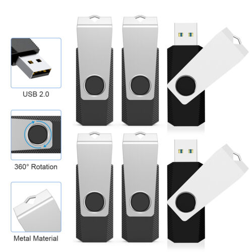 32GB/64GB USB 2.0 Flash Drive Memory Stick Rotating Thumb Pen Drive Data Storage - Afbeelding 1 van 12