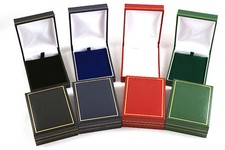 Jewellers Leatherette Pendant Drop Earring Chain Box Jewellery Display Gift Box