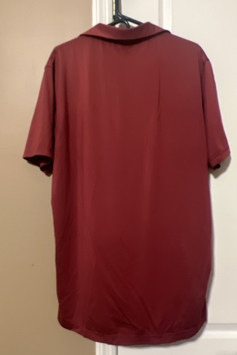 Sneds Tour Peter Millar Summer Comfort Golf Polo Shirt Mens Medium Burgundy - Picture 3 of 3