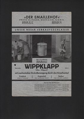 BERLIN BRESLAU, Prospekt 1936, Franz Glinicke, Sohn & Co. GmbH Der Emaillehof
