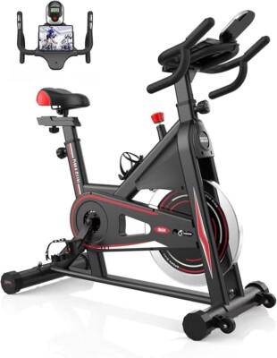 DMASUN Silent Magnetic Resistance Stationary Bike for Home with 330 LB Capacity