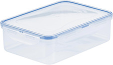 Image of Lock & Lock HPL824 Rectangular Storage Container - Clear/Blue, 1.6 L