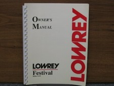 Lowrey Festival NL-20 Owners Manual
