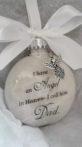 Father Memorial Sympathy Gift I Have an Angel in Heaven I Call Him Dad Christmas