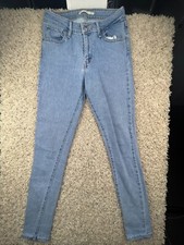 Levi  s 721 High Rise Skinny Jeans Blue Denim Womens Size 26 Light Wash Stretch