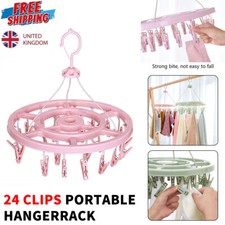 Folding Sock Dryer 24 Peg Sock Hanger for Washing Line Underwear Drying Rack