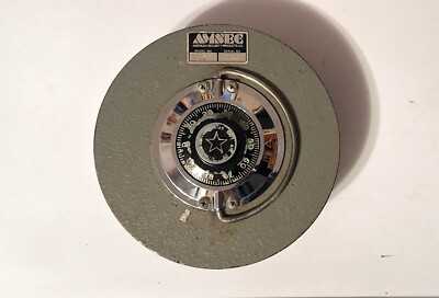 Vintage AMSEC STAR C6K Round Lift-Out Floor Safe Door w/ Combination Dial/Lock