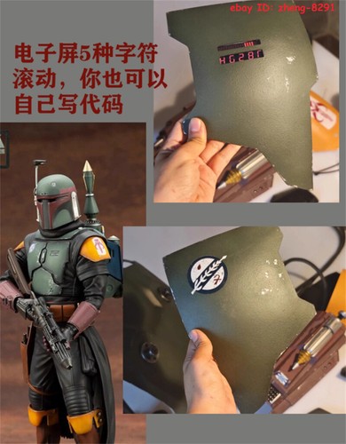 Mandalorian Boba Fett Full Body Armor Suit Star Wars Cosplay Helmet Rocket Bag - Picture 9 of 29