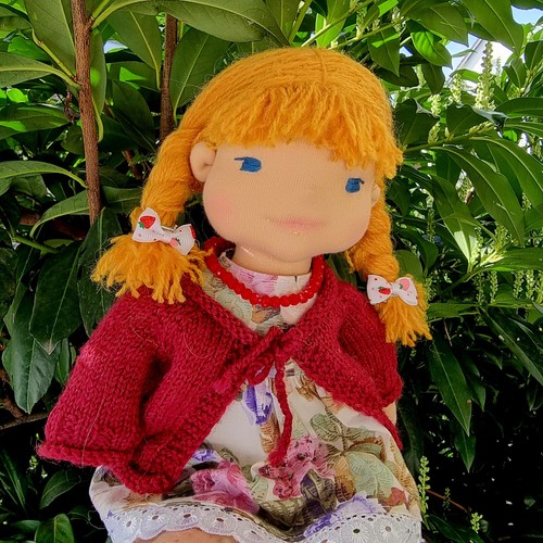Stoffpuppe Waldorfart Puppe 35 cm Handarbeit Spielpuppe, Handmade, Poupon, Doll - Bild 20 von 24