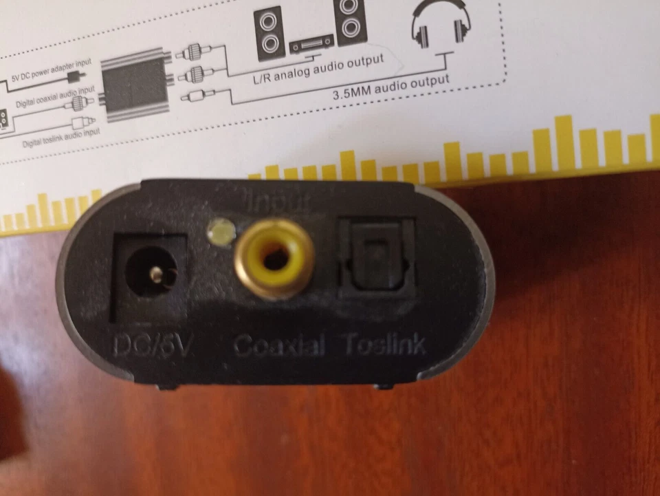 Conversor digital a analógico con cables óptico y USB - Imagen 2 de 4