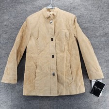 Jerry Lewis Leather Jacket Womens Large Beige