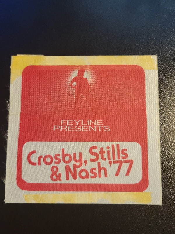 1977 CROSBY, STILLS & NASH BACKSTAGE PASS - USED