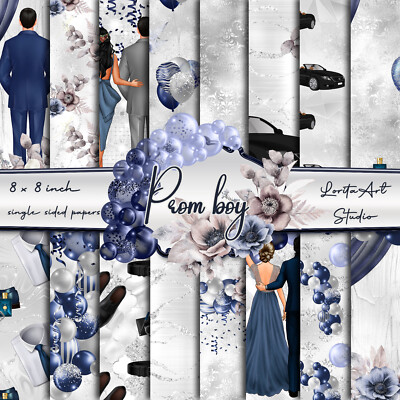 Abschlussball Junge Papierblöcke, Abschlussballtag Scrapbooking Papier, Bastelpapier