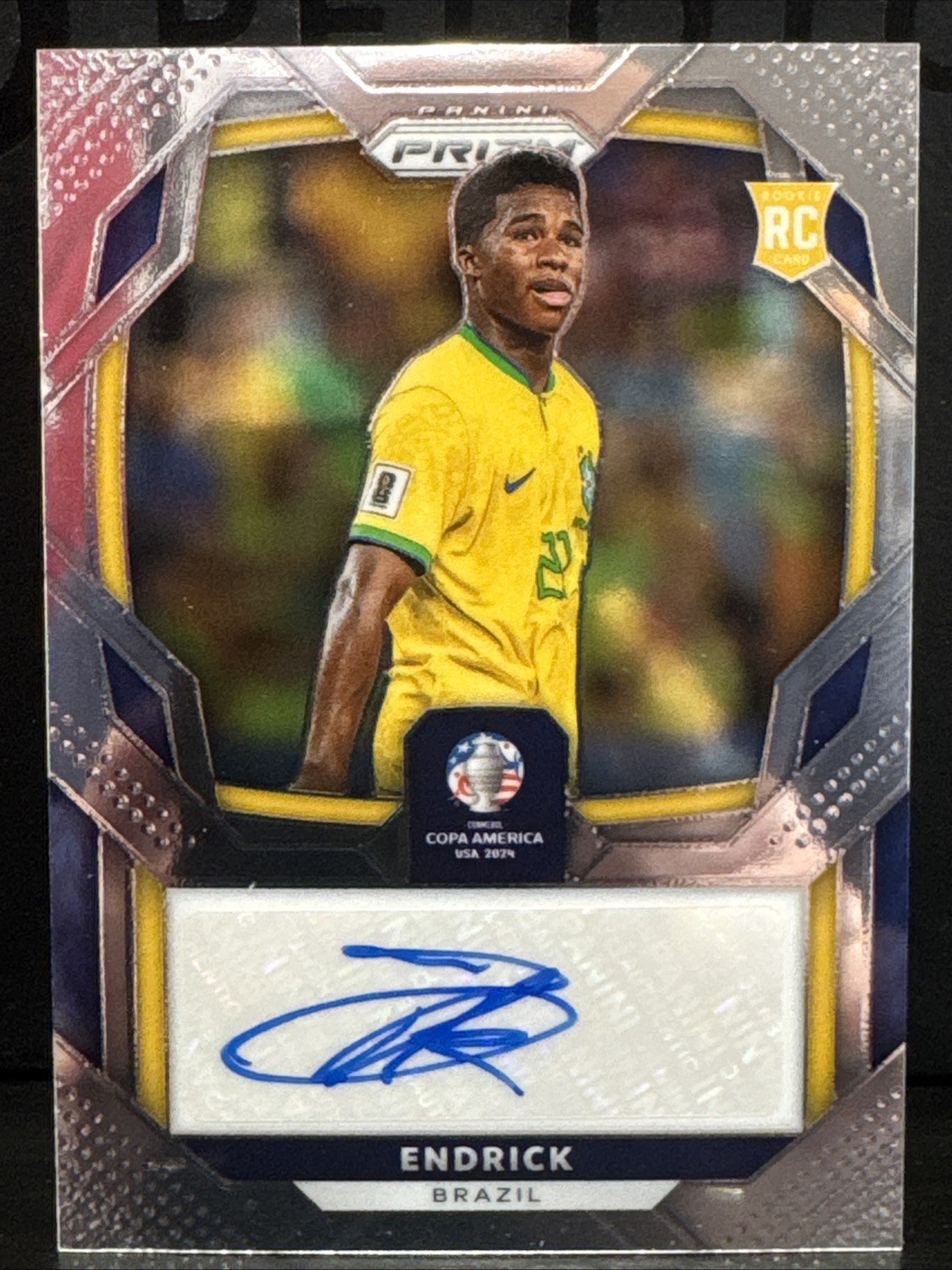 ENDRICK 2024 Panini Prizm Conmebol Copa America ROOKIE CARD Autograph