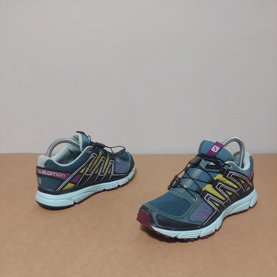 Salomon X Mission 3 Zapatillas de Trail Running Azul Negro Amarillo Para Mujer Talla 8 Foto 3 de 4