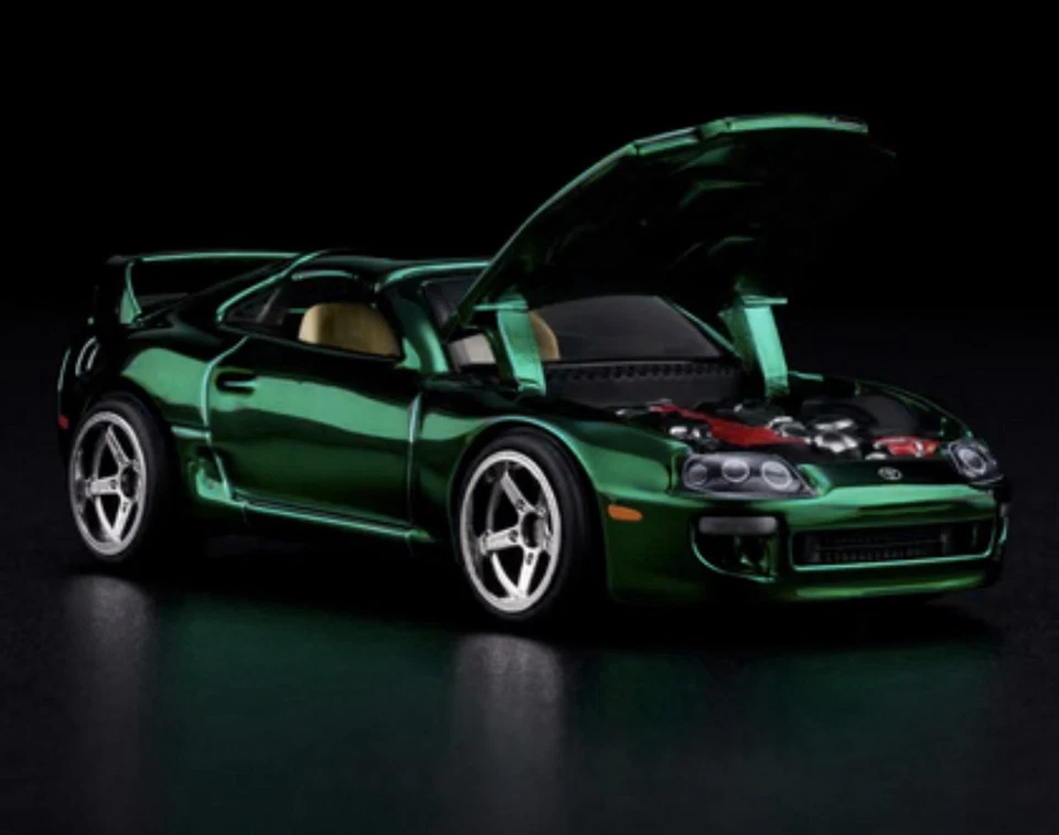 ПРЕДВАРИТЕЛЬНАЯ ПРОДАЖА Hotwheels Mattel RLC эксклюзивный выпуск 1997 Toyota Supra хром зеленый ПРЕДВАРИТЕЛЬНАЯ ПРОДАЖА - Изображение 2 из 4