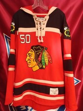 NHL Chigago Blackhawks Red Old Time Hockey Jersey #50 Crawford