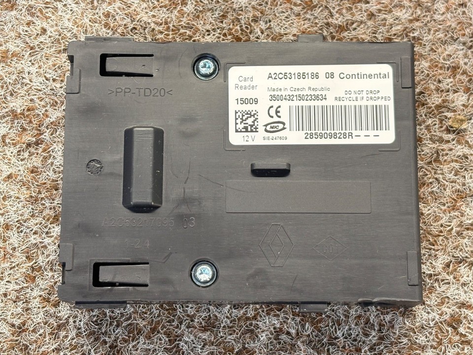RENAULT SCENIC MK3 X95 2013-2016-Key Card Reader immobiliser Module 285909828R