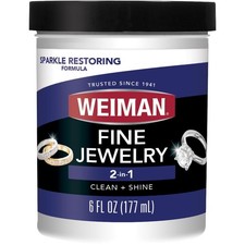 Fine Jewelry Cleaner Liquid 6 Fl Oz with Jewelry Cleaning Brush and Shine