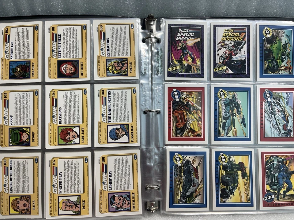 1991 Impel GI Joe SERIES 1 Complete Card Set Sleeve Binder Book 1-200 Snake Eyes - Image 4 of 4