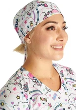 SIL-34049 Tooniforms Men & Women Scrubs Hat TF513, One Size, Hello Kitty