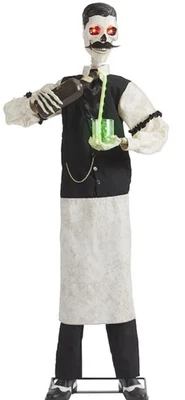 HOME ACCENTS HOLIDAY NEW IN BOX DEAN THE DEATHOLOGIST 6FT BARTENDER