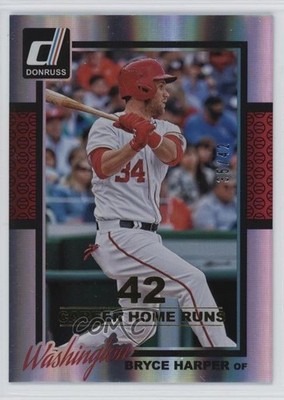 2014 Panini Donruss Gold Career Stat Line /42 Bryce Harper #355 6i2