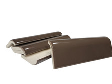 Brown Ceramic Tile Bullnose Mudcap Subway Edg...