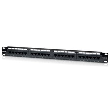 Intellinet 24 Port Cat5e Network Patch Panel Wall Mount  1U Rack Height -
