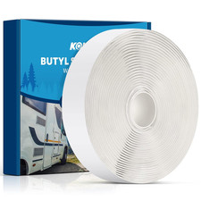 Butyl Sealant Tape White, 1/8-Inch X 3/4-Inch X 30-Foot, Butyl Tape RV Putty Rub