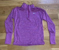 Nike Pullover Womens XS Purple Pink Dri-FIT Element 1/4 Zip Long Sleeve Run Top