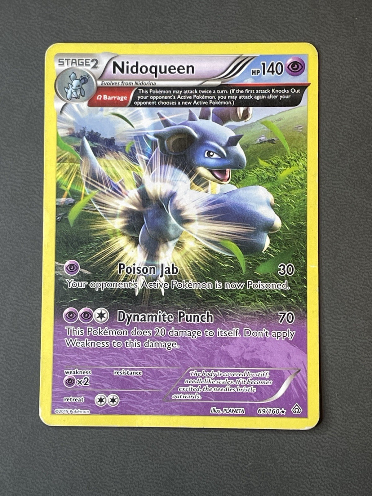 Nidoqueen 69/160 XY Primal Clash Rare Stage 2 Barrage HP 140 Regular 2015 MP DMG