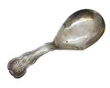 George III Sterling Silver Queens Pattern Caddy Spoon Antique 1792 Birmingham AF