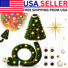 New Plug and Play Christmas Projector Lights Christmas Tree USB Powered LED Proj