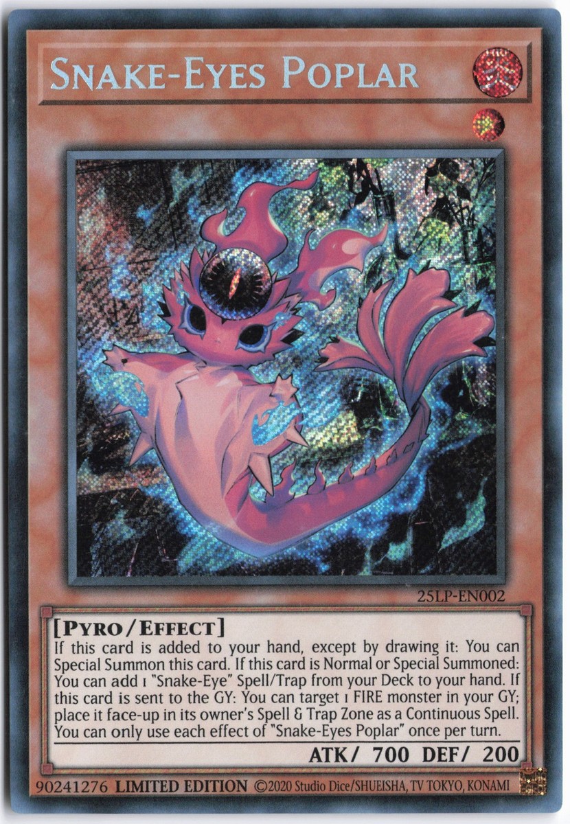 Yugioh - Snake-Eyes Poplar 25LP-EN002 Limited - Limited Pack World