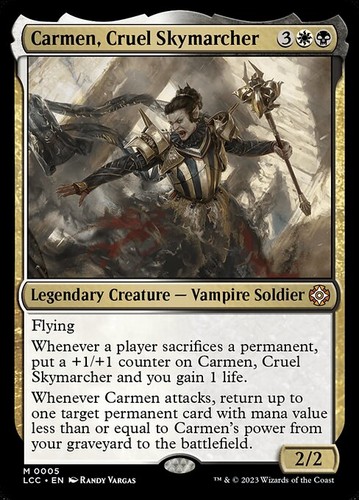 Carmen, Cruel Skymarcher 5 M Foil LCC MTG NM